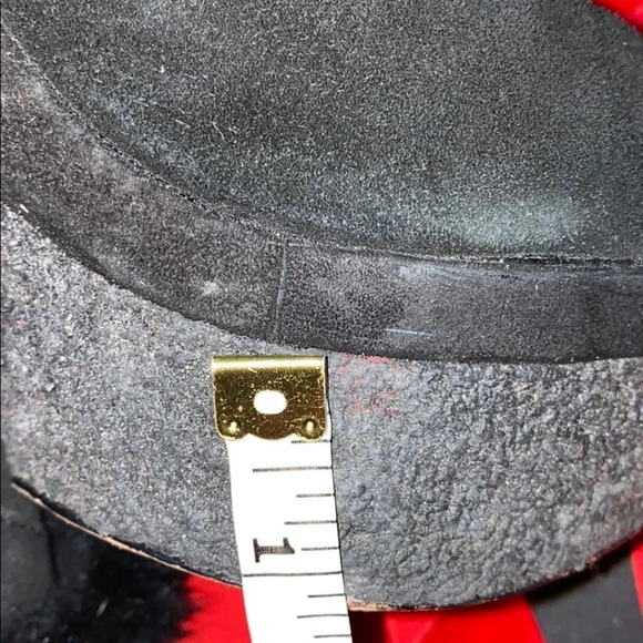 L.A.M.B black fur lace up booties Sz  9.5 - Picture 10 of 12